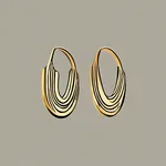 small gold hoop earrings image